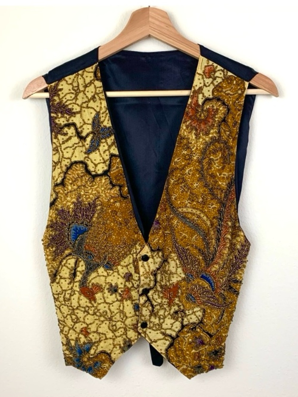 Vintage Kenar Gold Beaded embroidered Vest | baroque